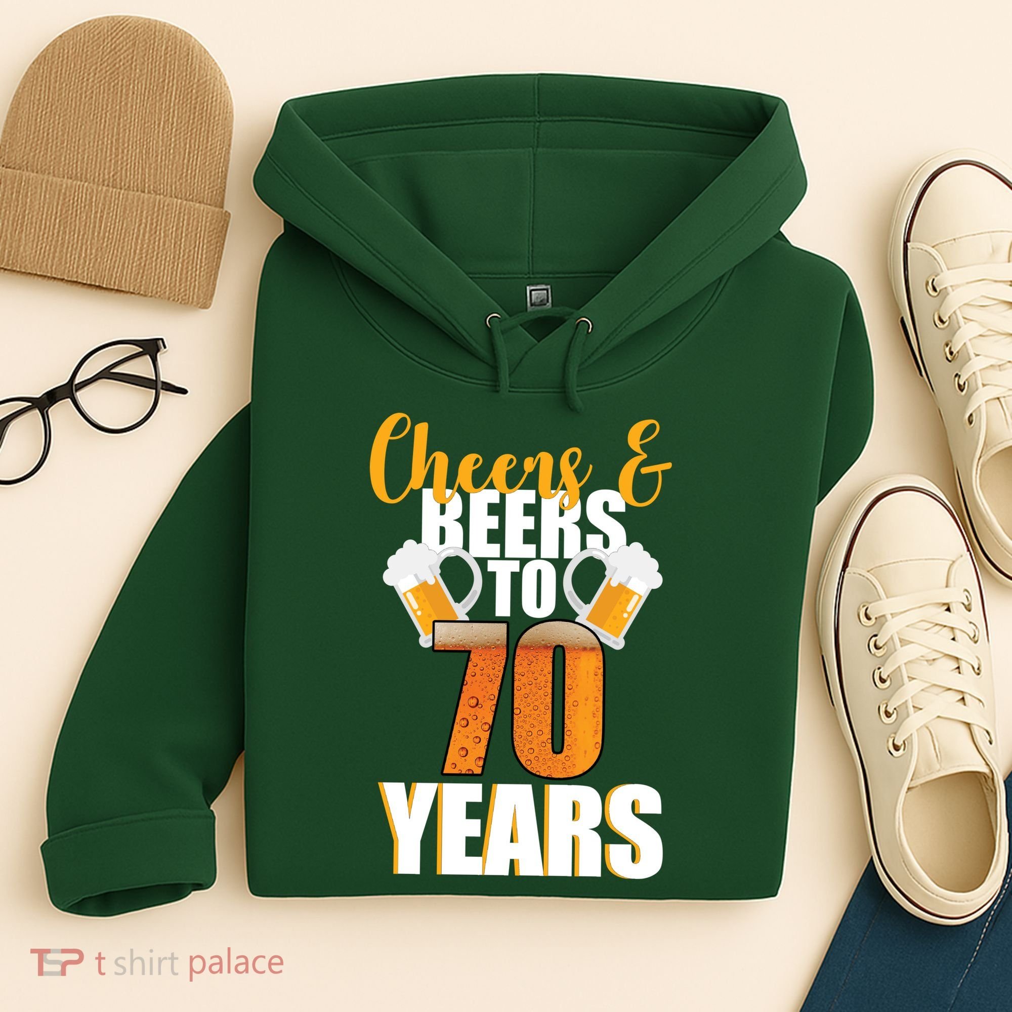 70th Birthday Cheers & Beers To 70 Years Hoodie