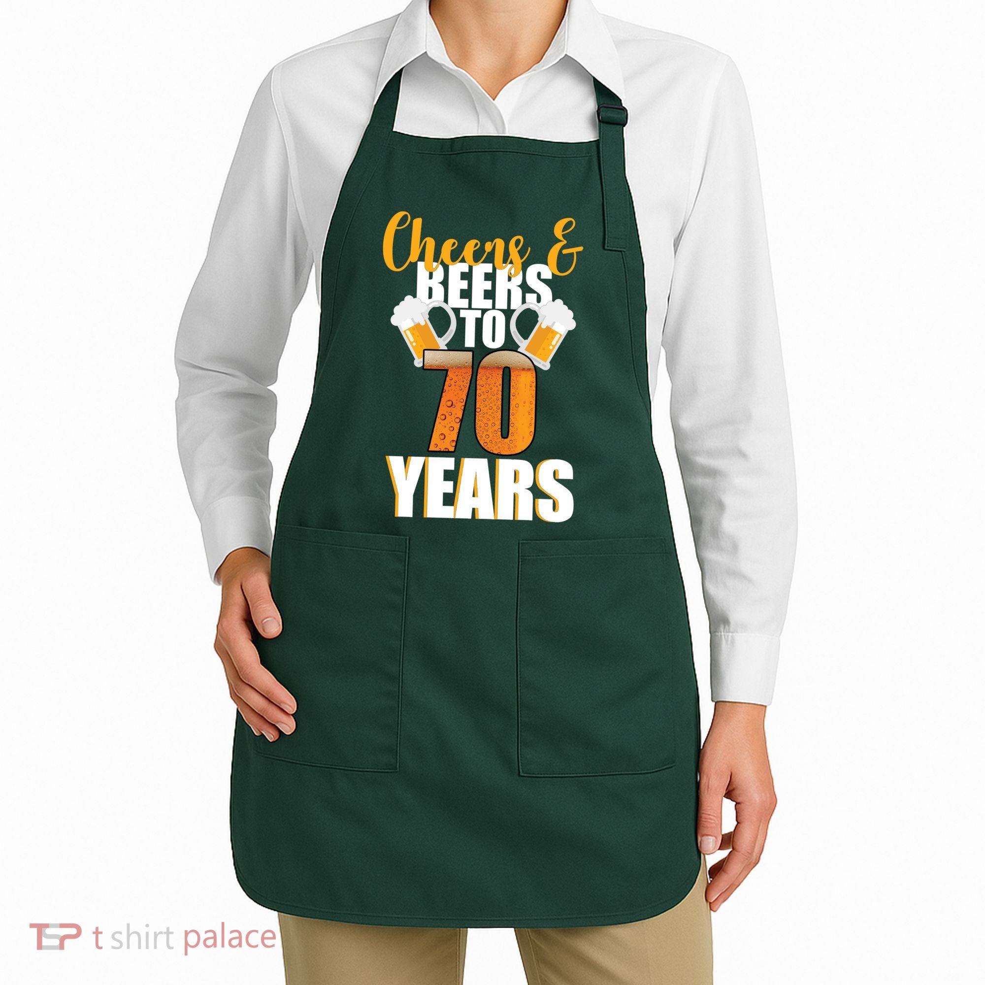 70th Birthday Cheers & Beers To 70 Years Apron