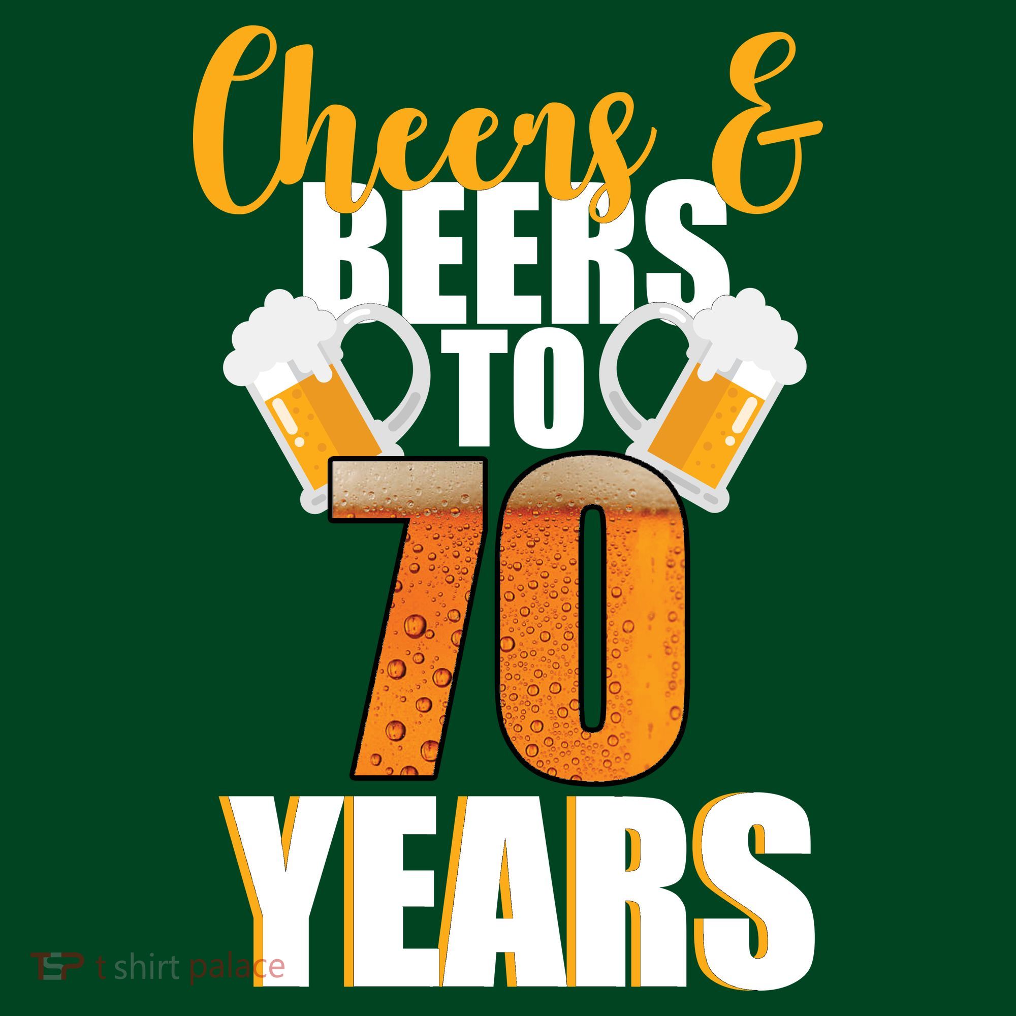 70th Birthday Cheers & Beers To 70 Years Apron