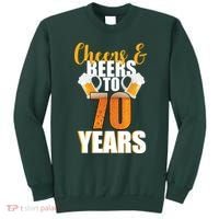 70th Birthday Cheers & Beers To 70 Years Sweatshirt thumb 0