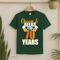 70th Birthday Cheers & Beers To 70 Years T-Shirt thumb 2