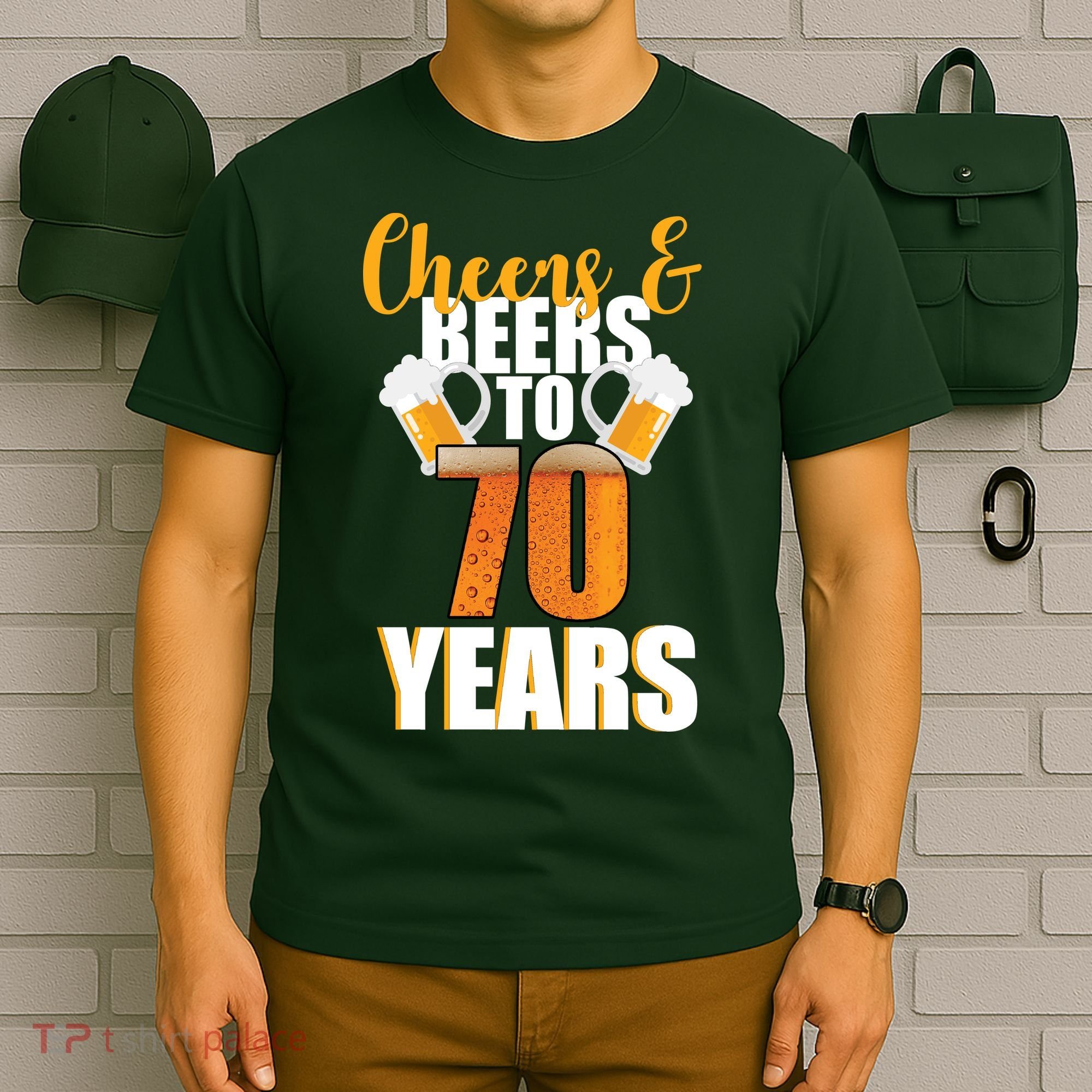 70th Birthday Cheers & Beers To 70 Years T-Shirt