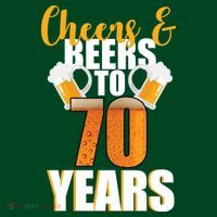 70th Birthday Cheers & Beers To 70 Years Mousepad thumb 1
