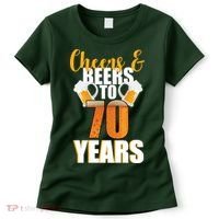 70th Birthday Cheers & Beers To 70 Years Women's T-Shirt thumb 0