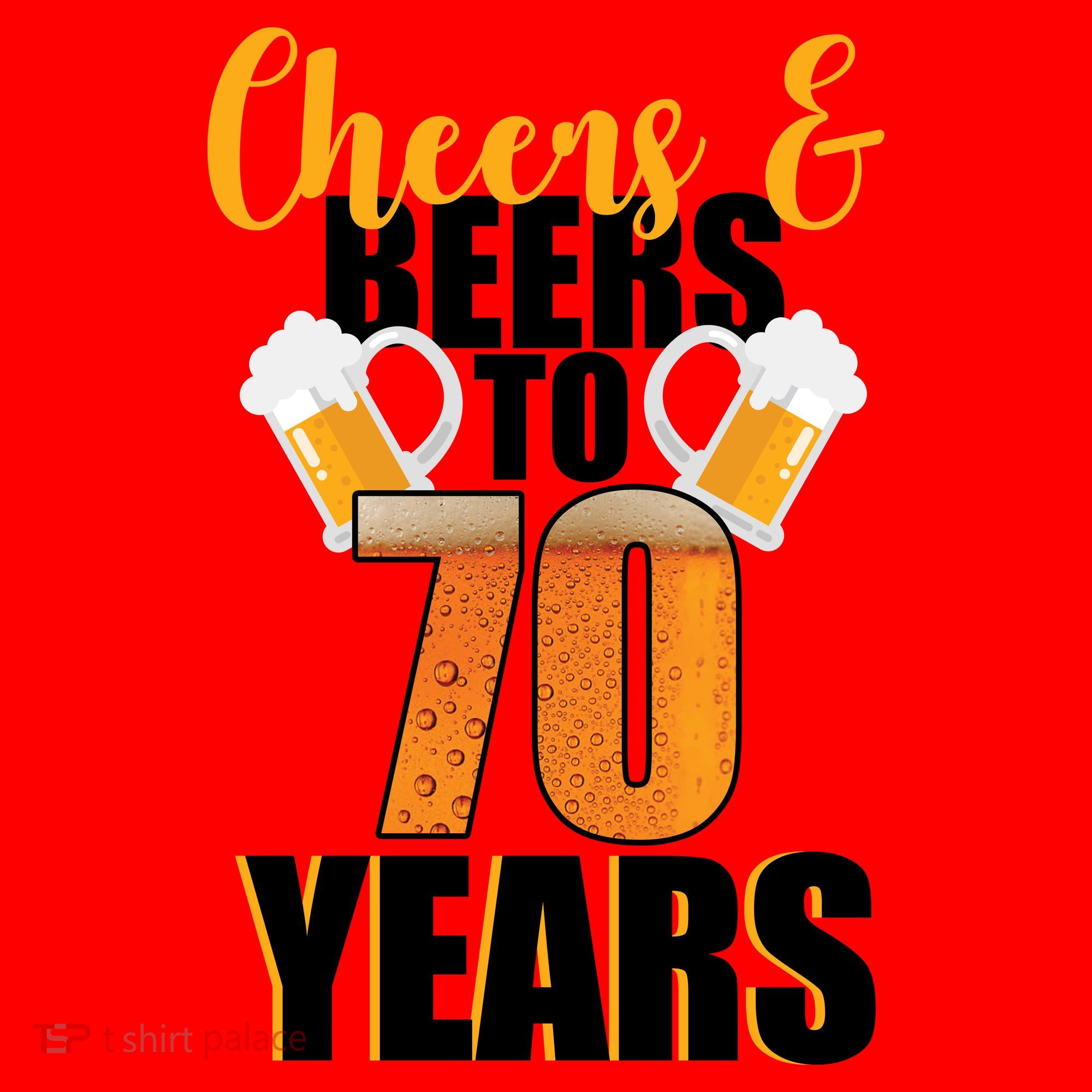 70th Birthday Cheers & Beers To 70 Years Santa Hat