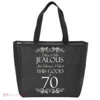 70th Birthday: Don't Be Jealous Just Because I Look This Good At 70 Tote Bag thumb 0