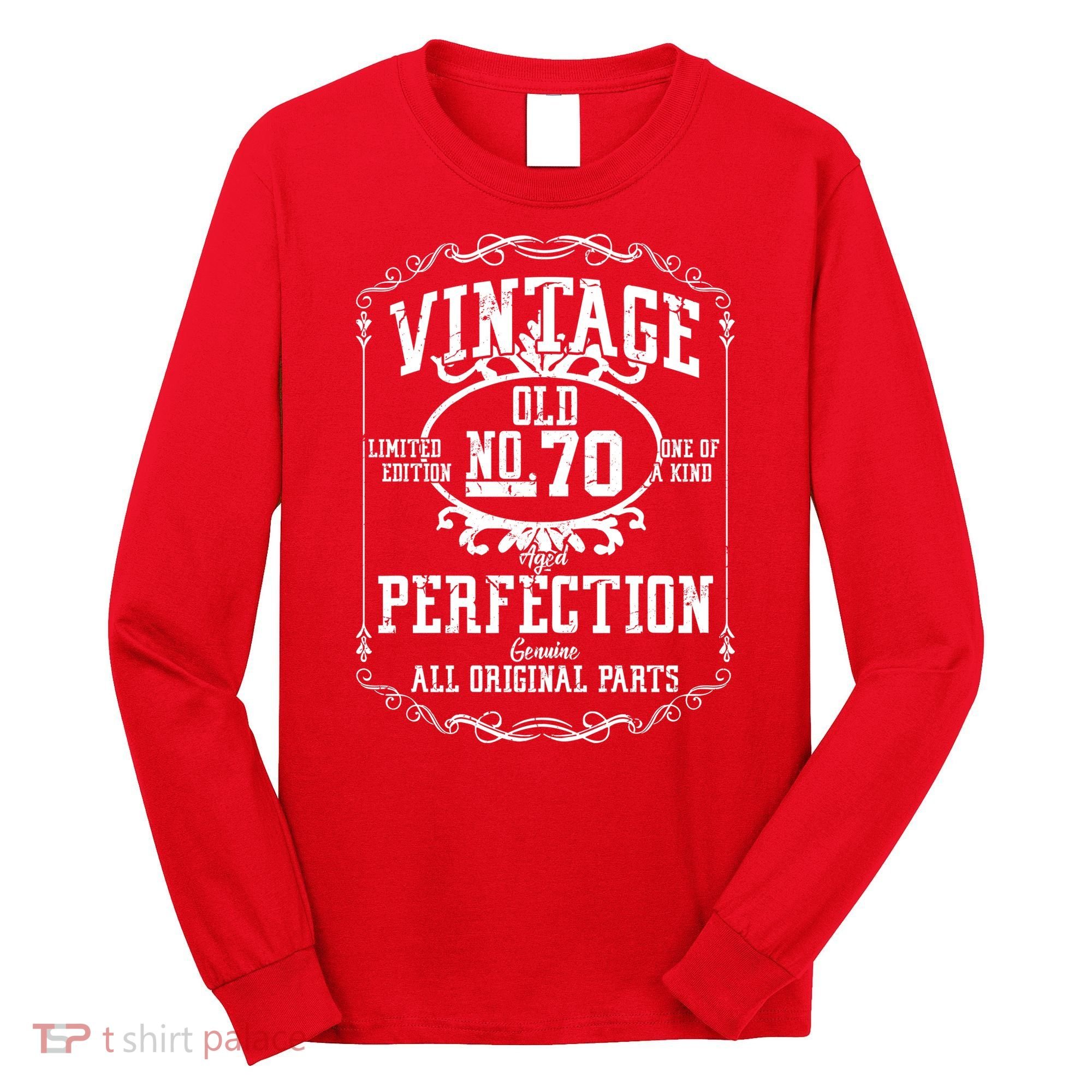 70th Birthday Genuine All Original Parts Long Sleeve Shirt