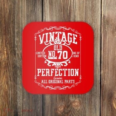 70th Birthday Genuine All Original Parts Coaster