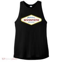 70th Birthday Las Vegas Fabulous Seventieth Ladies PosiCharge Tri-Blend Wicking Tank thumb 0