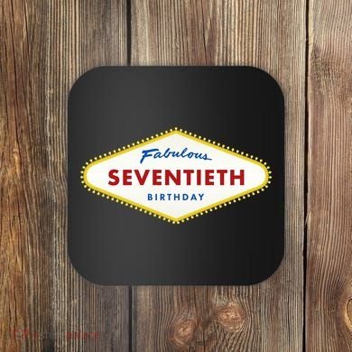 70th Birthday Las Vegas Fabulous Seventieth Coaster