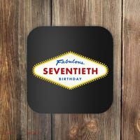 70th Birthday Las Vegas Fabulous Seventieth Coaster thumb 0