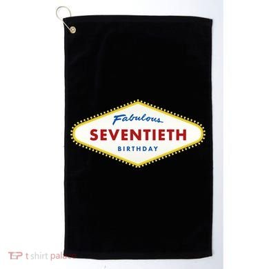 70th Birthday Las Vegas Fabulous Seventieth Golf Towel