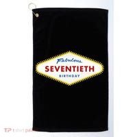70th Birthday Las Vegas Fabulous Seventieth Golf Towel thumb 0