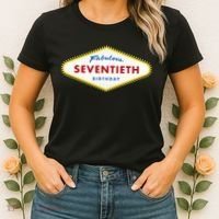 70th Birthday Las Vegas Fabulous Seventieth Women's T-Shirt thumb 2