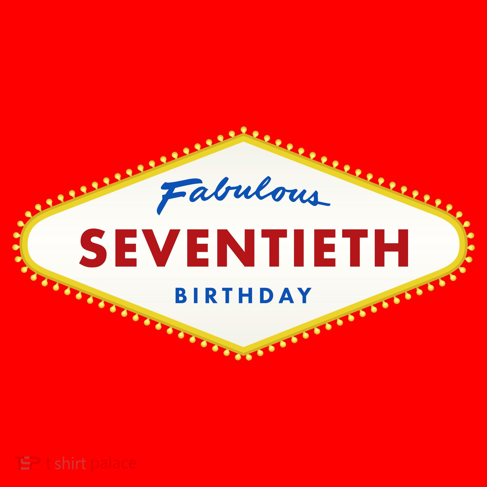 70th Birthday Las Vegas Fabulous Seventieth Santa Hat