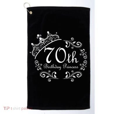 70th Birthday Princess Golf Towel