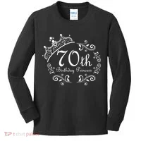 70th Birthday Princess Kids Long Sleeve Shirt thumb 0