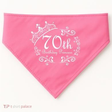 70th Birthday Princess USA-Made Doggie Bandana