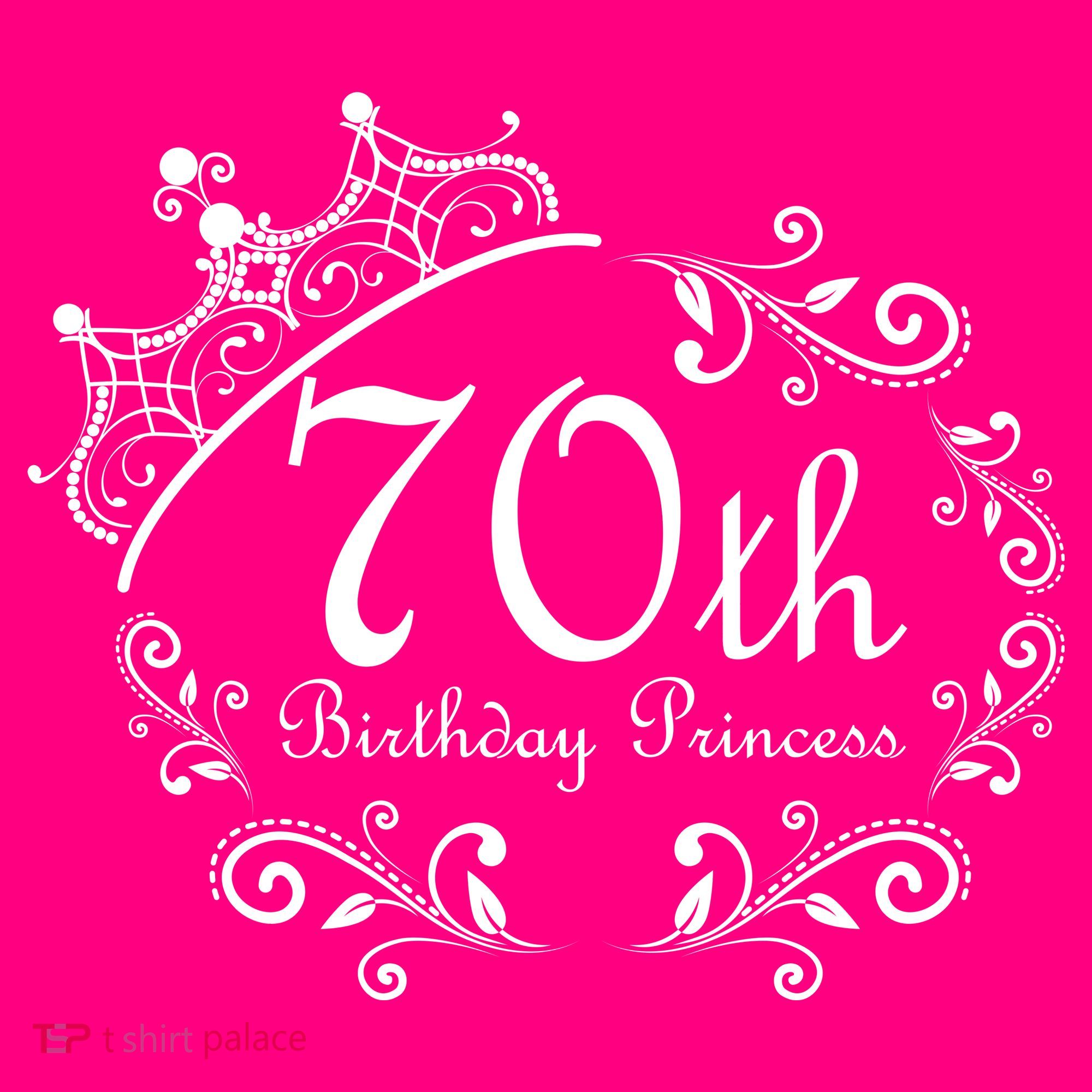 70th Birthday Princess Coaster