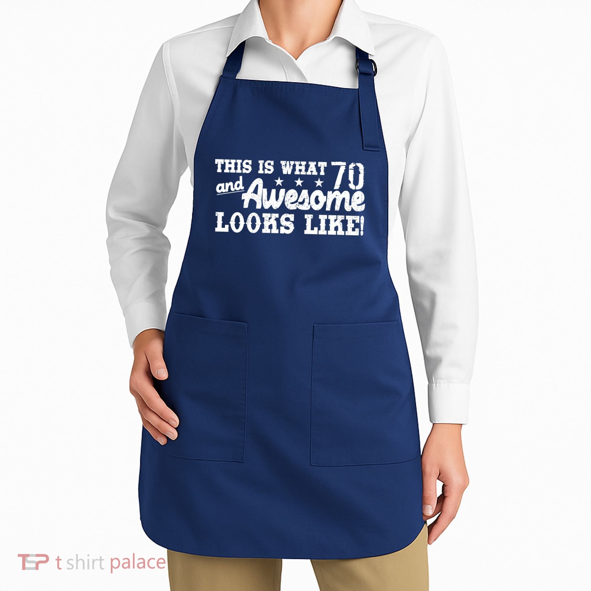70th Birthday This Is What Awesome Looks Like  Apron