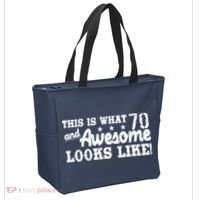 70th Birthday This Is What Awesome Looks Like  Tote Bag thumb 2