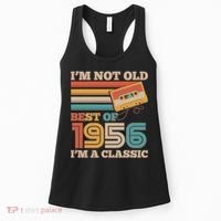 70th 1956 Birthday Retro I'm Not Old I'm A Classic Best Of Cassette Tape  Women's Tank Top thumb 0
