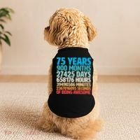 75 Years Of Being Awesome Birthday Time Breakdown Doggie Tank thumb 2