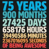 75 Years Of Being Awesome Birthday Time Breakdown Hoodie thumb 7