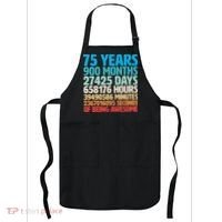 75 Years Of Being Awesome Birthday Time Breakdown Apron thumb 0