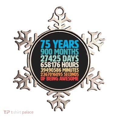 75 Years Of Being Awesome Birthday Time Breakdown Ornament