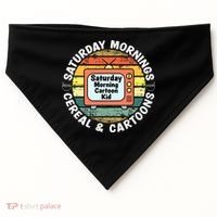 70s 80s 90s Retro Saturday Mornings Cereal And Cartoons USA-Made Doggie Bandana thumb 0