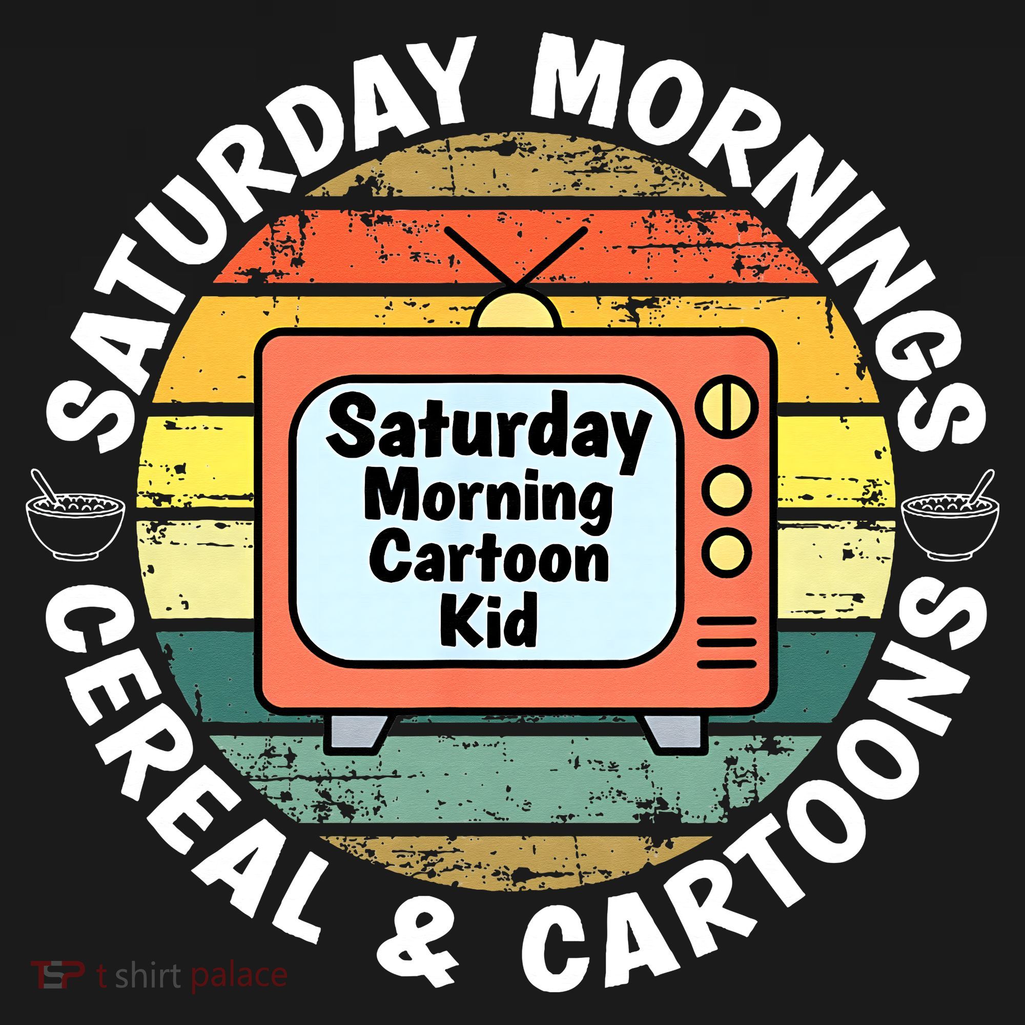 70s 80s 90s Retro Saturday Mornings Cereal And Cartoons Mousepad
