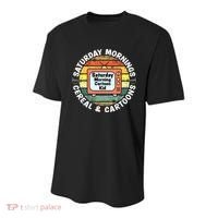 70s 80s 90s Retro Saturday Mornings Cereal And Cartoons Youth Performance Sprint T-Shirt thumb 0