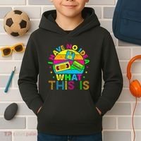 70s 80s 90s Outfit I Have No Idea Kids Hoodie thumb 2