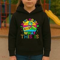70s 80s 90s Outfit I Have No Idea Kids Hoodie thumb 3