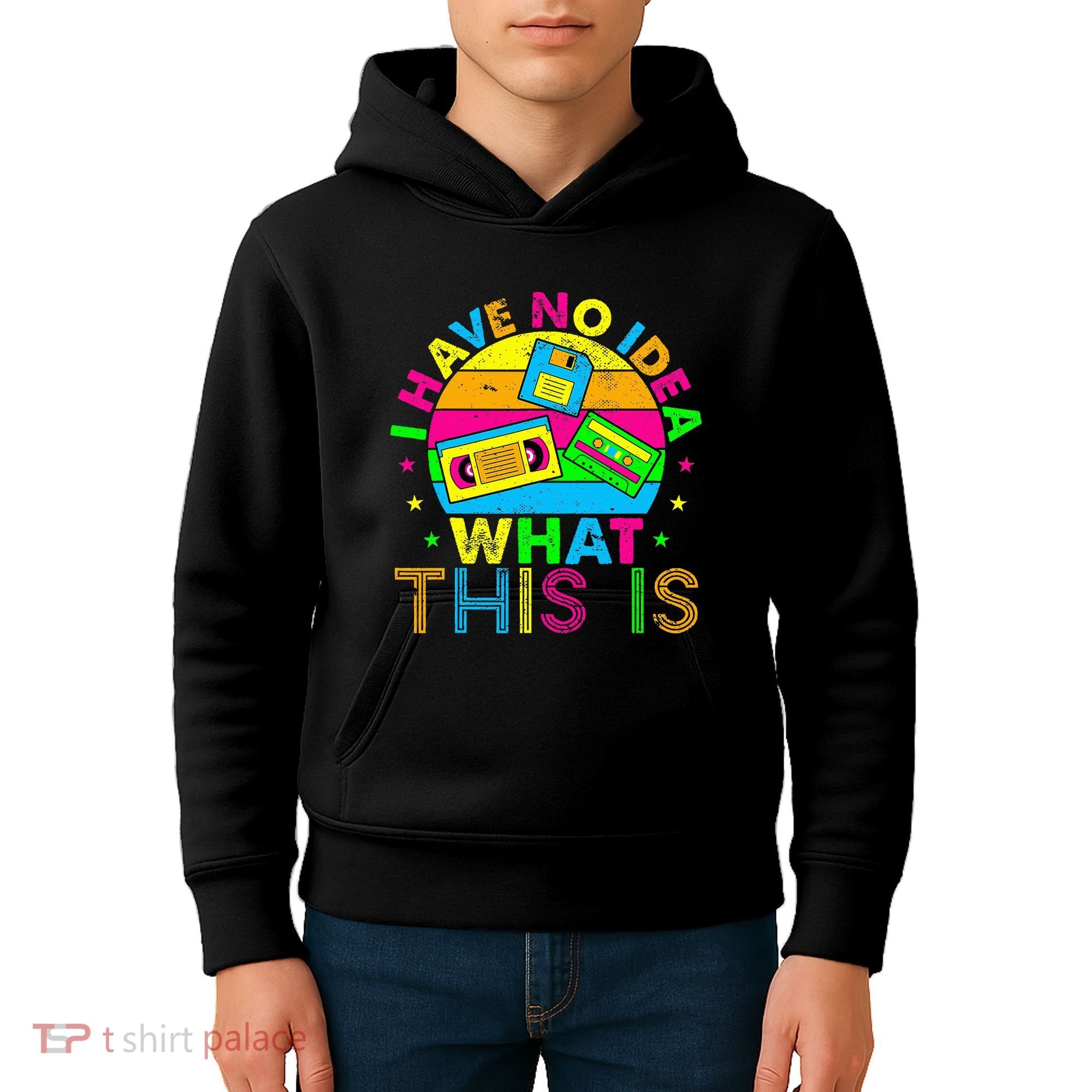 70s 80s 90s Outfit I Have No Idea Kids Hoodie