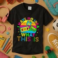 70s 80s 90s Outfit I Have No Idea Kids T-Shirt thumb 3