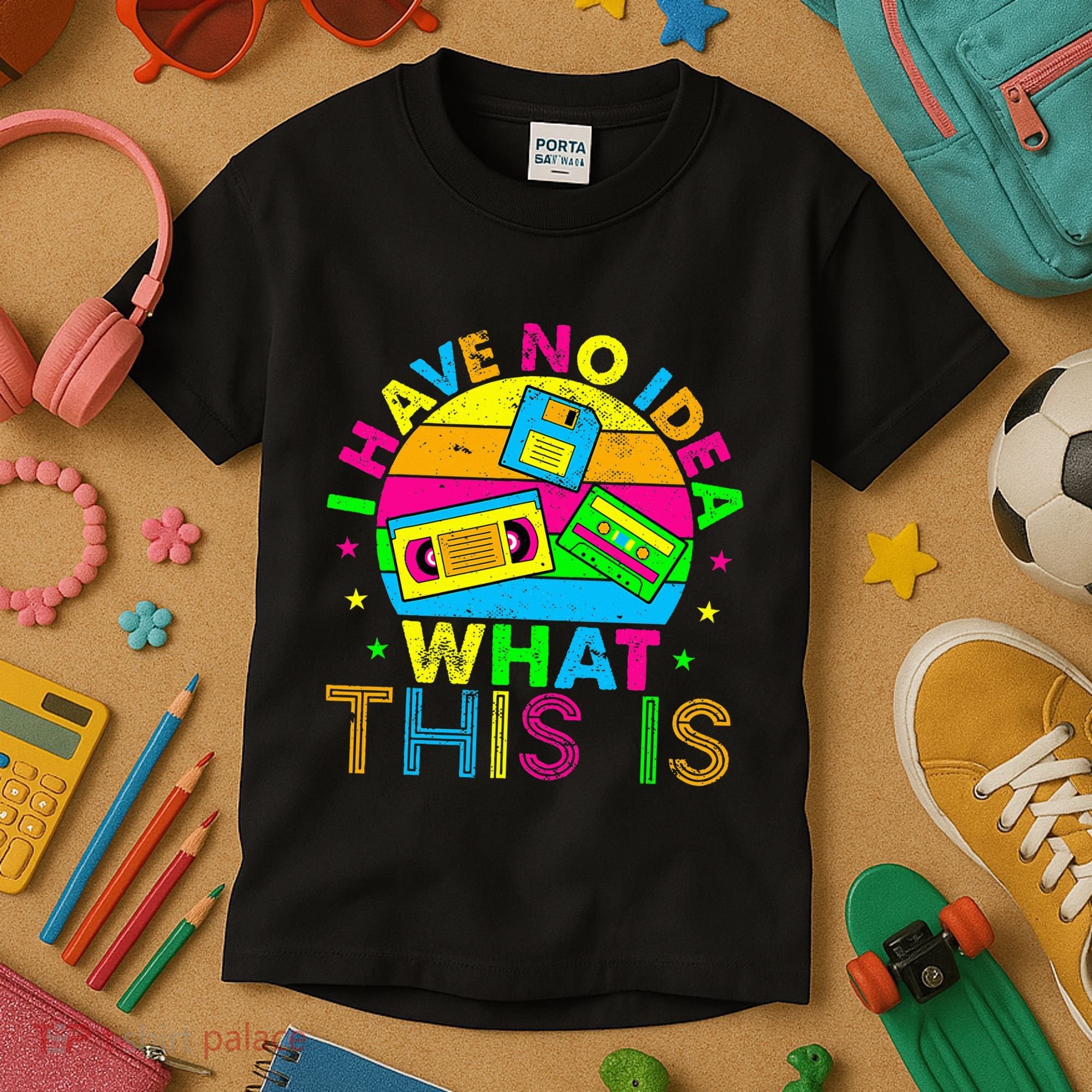 70s 80s 90s Outfit I Have No Idea Kids T-Shirt