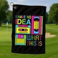 70s 80s 90s Outfit I Have No Idea What This Is Golf Towel thumb 1