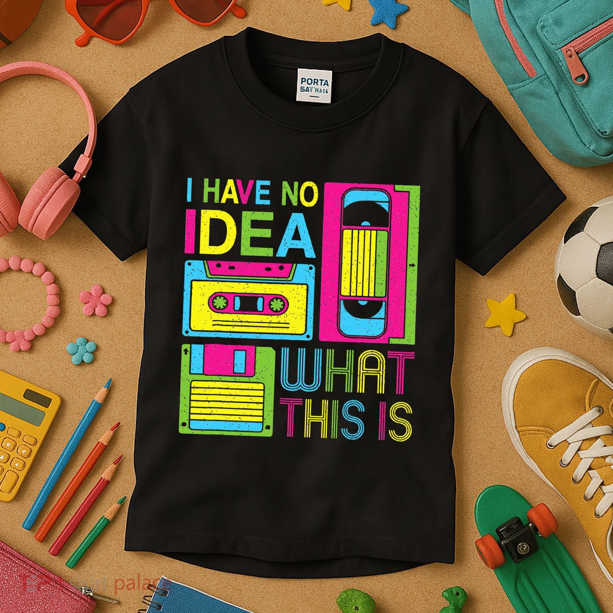 70s 80s 90s Outfit I Have No Idea What This Is Kids T-Shirt