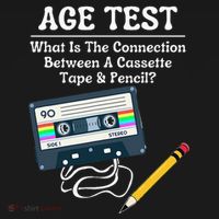 70S 80S 90S Vintage Cassette Tape & Pencil Funny Age Test T-Shirt thumb 7