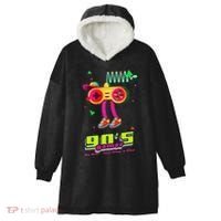 70s 80s 90s Arcade Video Game Old School Gamer Hooded Wearable Blanket thumb 0