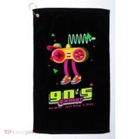70s 80s 90s Arcade Video Game Old School Gamer Golf Towel thumb 0