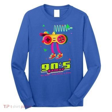 70s 80s 90s Arcade Video Game Old School Gamer Long Sleeve Shirt