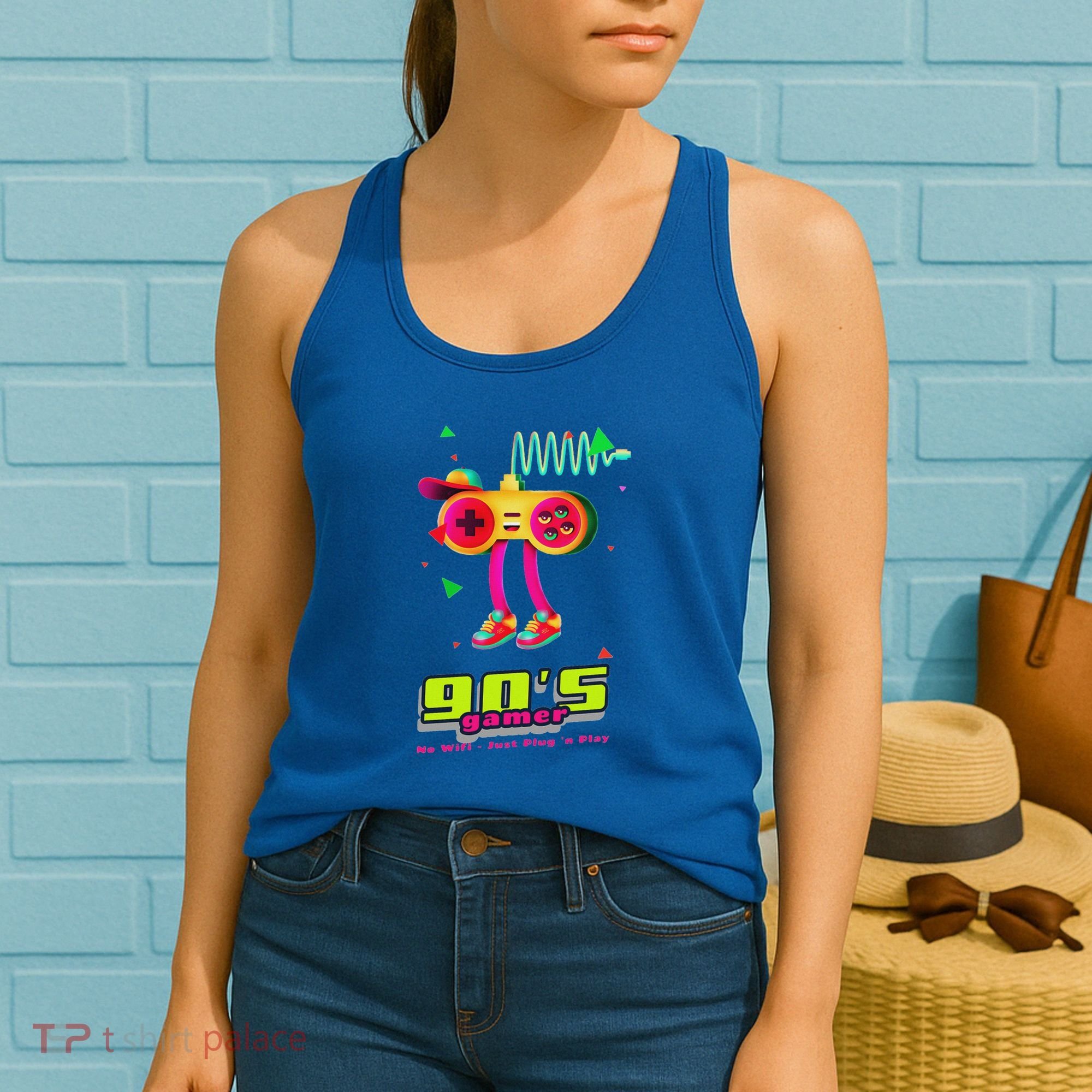 70s 80s 90s Arcade Video Game Old School Gamer Women's Tank Top