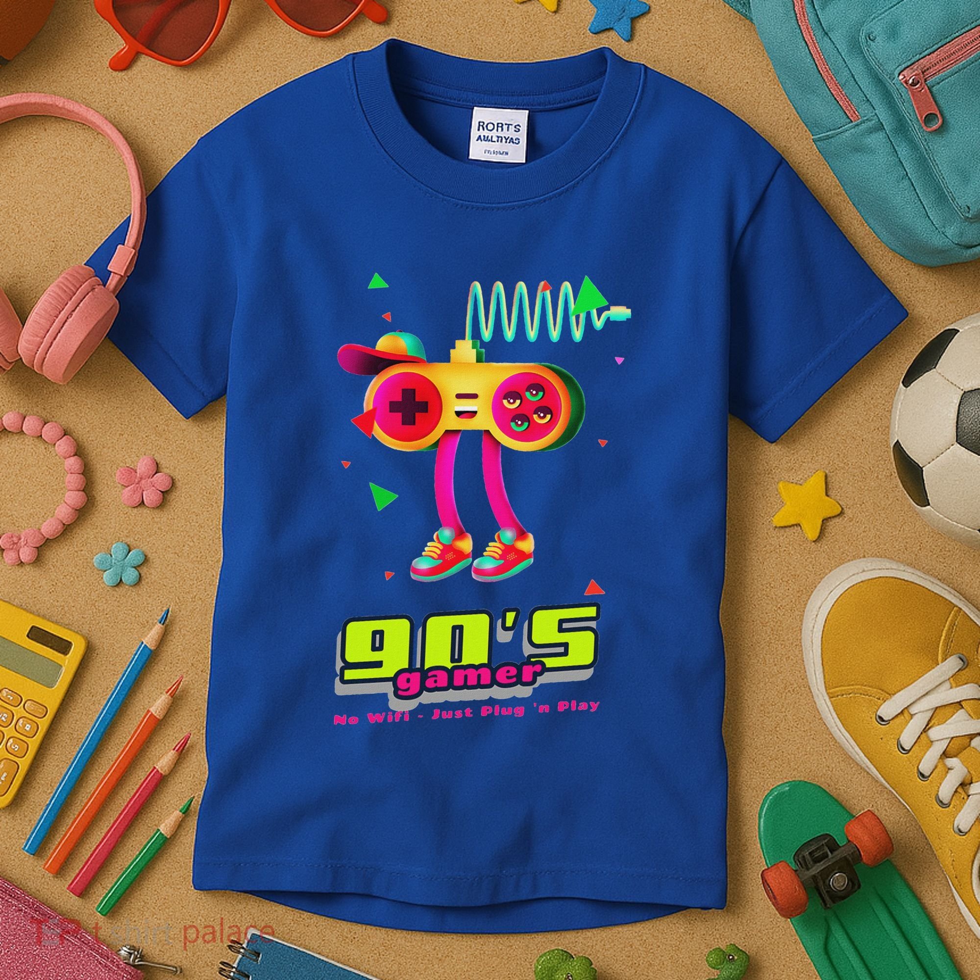 70s 80s 90s Arcade Video Game Old School Gamer Kids T-Shirt