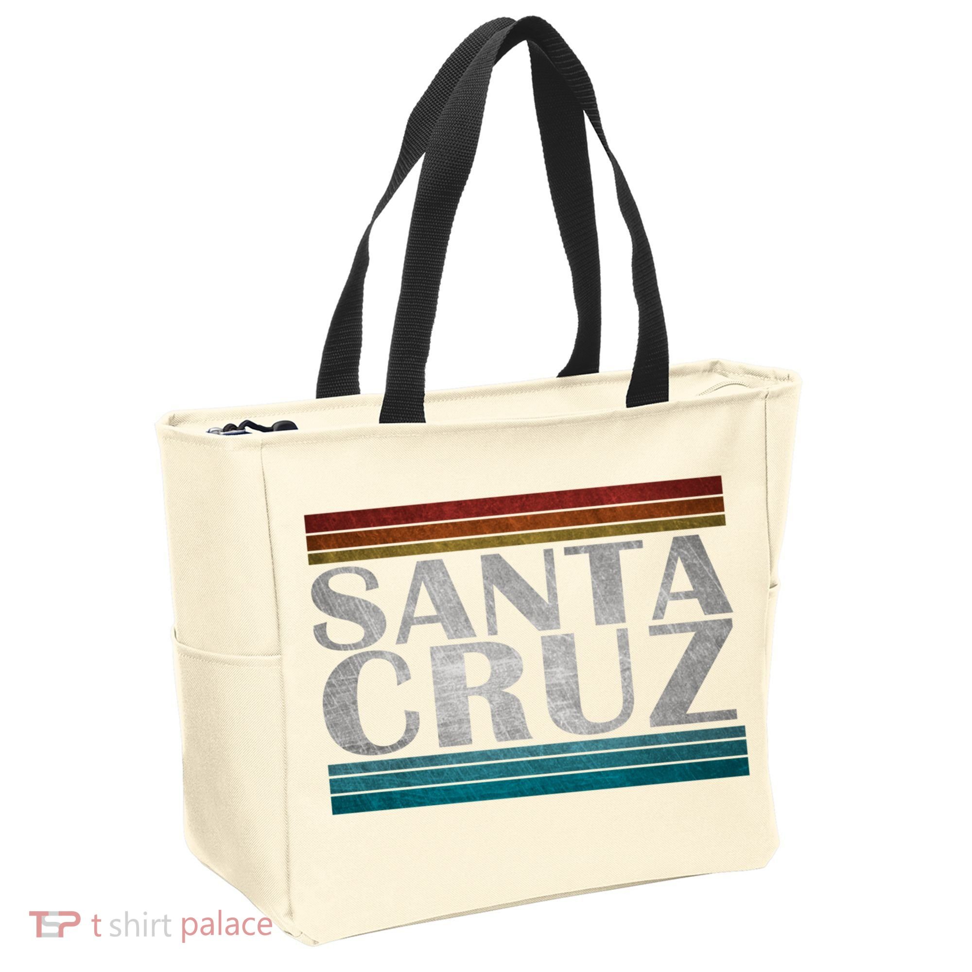 70s 80s Ca California Holiday Summer Santa Cruz Beach Sunset Gift Tote Bag