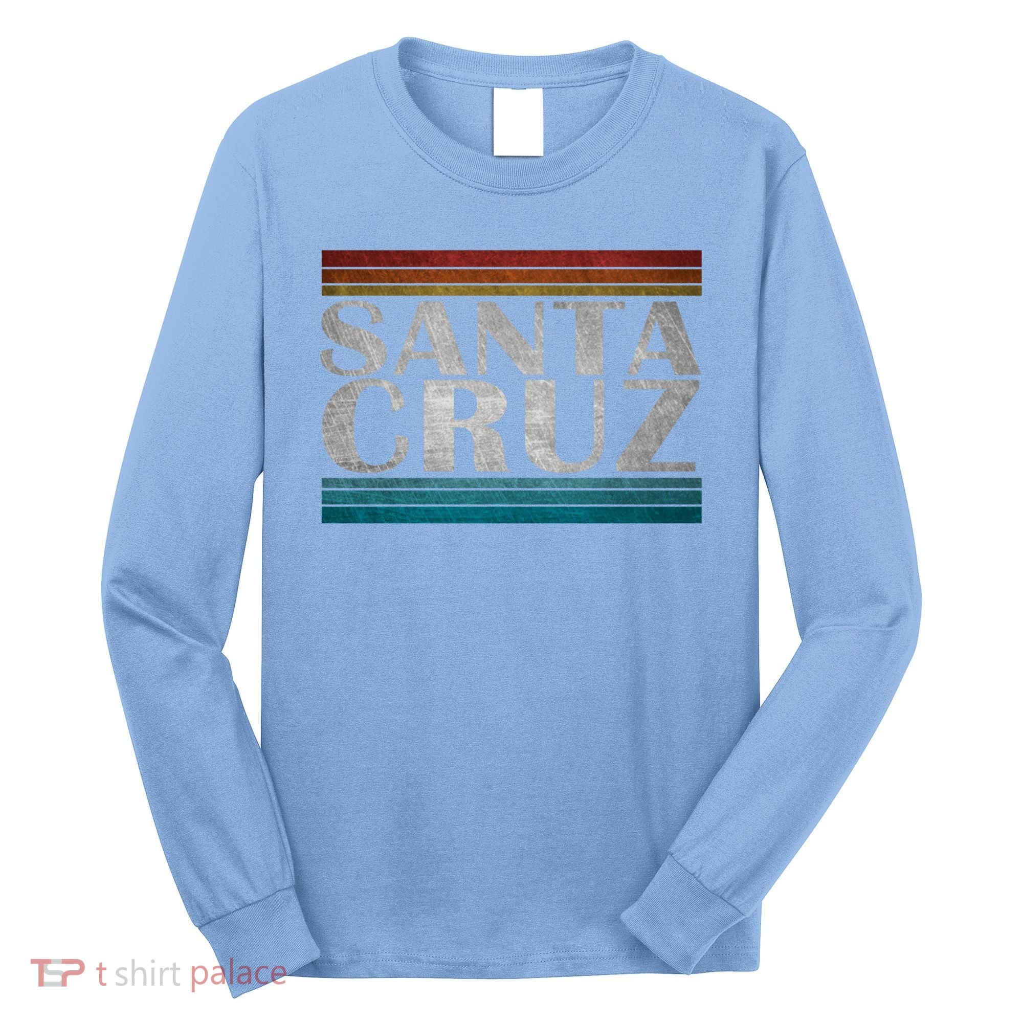 70s 80s Ca California Holiday Summer Santa Cruz Beach Sunset Gift Long Sleeve Shirt
