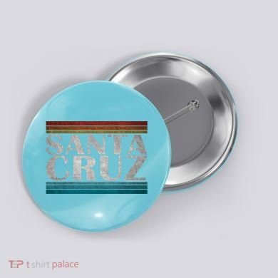 70s 80s Ca California Holiday Summer Santa Cruz Beach Sunset Gift Button