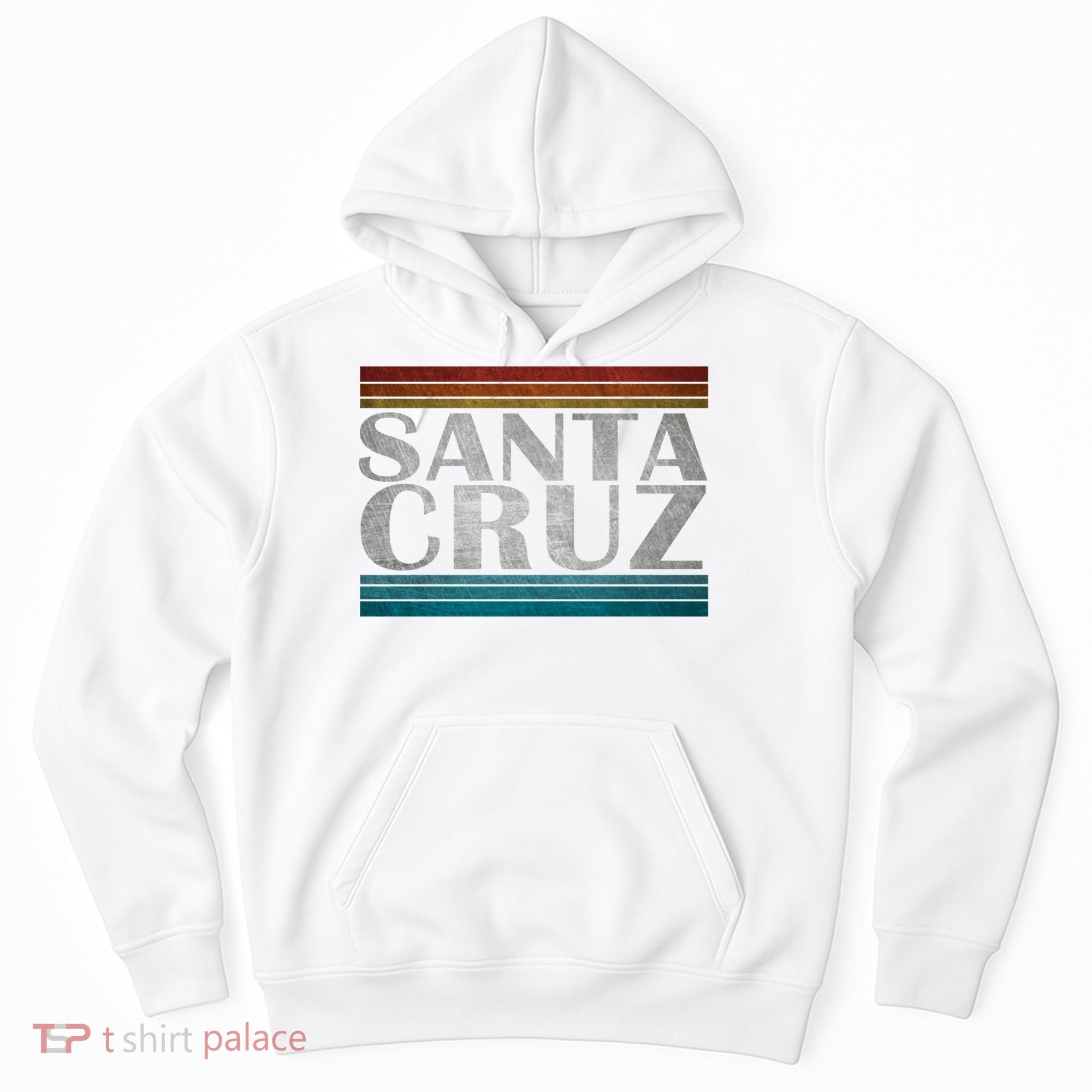 70s 80s Ca California Holiday Summer Santa Cruz Beach Sunset Gift Hoodie